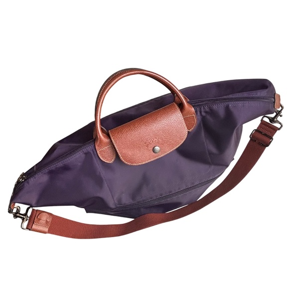 Longchamp Le Pliage Expandable Travel Nylon Crossbody Unisex Weekender Bag - Picture 7 of 12